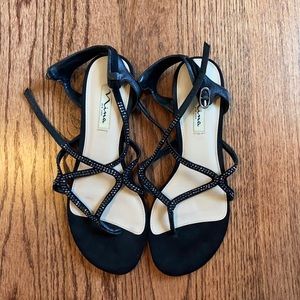 Black Sparkly Sandals
